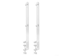 2 abrazaderas de escritorio extendidas de metal blanco soporte de montaje para tableros de mesa de 1 a 5,5 cm de grosor para fijación robusta de escritorio sin taladrar para oficina, juegos, cocina