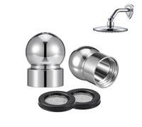 2 adaptadores de cabezal de ducha de 1/2 pulgadas, adaptador de bola con almohadilla de filtro, ajuste universal para cabezales giratorios estándar