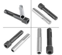 2 Adaptadores de Zócalo para Portapuntas de Destornillador SDS con Vástago Hexagonal Magnético Portátil de 1/4, Acero Al Cromo Vanadio, Fácil de Instalar, Compatible con