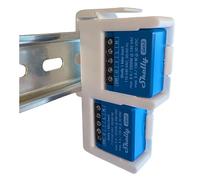 2 adaptadores para 2 x Shelly 1 Mini Gen 3/1 Mini Gen 4 / EM Mini Gen4 - apto para riel DIN (soporte de carril) de 35 mm - Adaptador de montaje doble para relé Smart Home - Fabricado en Alemania