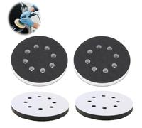 2 almohadillas de interfaz de 125 mm, 8 orificios de espuma suave para redondear, almohadillas de pulido de 125 mm, almohadilla suave para platos de lijado y platos de pulido, ligero y práctico para