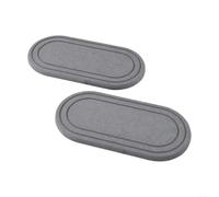 2 bandejas para fregadero de tierra de diatomeas, alfombrilla de secado rápido con almohadillas antideslizantes, estante de secado de platos de piedra absorbente para cocina y baño, jabonera y soporte