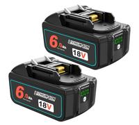 2 baterías de repuesto BL1850B 18 V 6 A para Makita batería 18 V BL1850 BL1850B BL1860 BL1860B BL1840B BL1840 BL1830 BL1835 BL1845 194204-5 LXT-400
