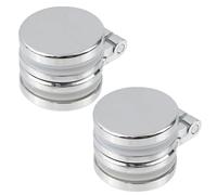 2 bisagras de puerta de cristal, abrazadera de mampara de ducha sin marco de 180 grados para vidrio de 5 a 8 mm, bisagra pivotante de aleación de zinc para armario, vitrina, estantería (doble cara)