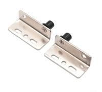 2 bisagras pivotantes ocultas de hierro acabado plateado para puerta interior de madera, fácil instalación, 40 x 18 mm, con accesorios de cubierta de plástico para juegos de muebles