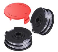 (2 bobinas y 1 tapa) Bobina de repuesto para cortabordes, F016800351 Tapa de Bobina de cortacésped Compatible con cortadora de césped Bosch ART 27/27+,ART 30/30+