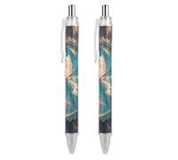 2 bolígrafos retráctiles de gel de 0,5 mm, tinta negra líquida suave, que crea tiempo mágico con agarre ergonómico cómodo, de secado rápido y sin manchas, recargables, para oficina para profesionales