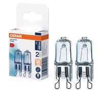 2 bombillas halógenas Osram, base de pinza, modelo Halopin Oven, 40W, casquillo G9, cristal transparente, 490 lúmenes, luz blanca cálida (2700K), regulable