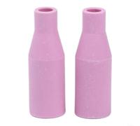 2 boquillas de gas de cerámica para soplete de soldadura MIG MAG MB15 AK15 - Copa de cubierta resistente al calor para soplete de núcleo de flujo sin gas - Cubierta de punta aislada rosa