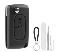 2 Botones Carcasa para Llave de Coche CE0523 VA2 Compatible con Peugeot 207