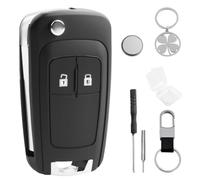 2 Botones Opel Carcasa Llave de Coche con Pila CR2032 y Llavero