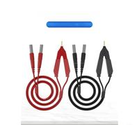2 cables de medición Kelvin para medición de baja impedancia, conector banana de 4 mm, cable de 1,2 m con contactos chapados en oro, técnica de cuatro conductores para medidor LCR y comprobador de