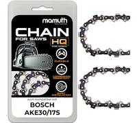 2 cadenas de motosierra 30 cm 1,1 mm 3/8" 45 TG para Bosch AKE30/17S