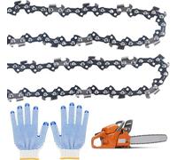 2 cadenas de motosierra de 14 pulgadas para barra de 14 pulgadas, paso LP de 3/8 pulgadas, 52 eslabones de transmisión, calibre 50 pulgadas, cadena de motosierra de retroceso bajo compatible con