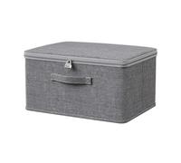 2 cajas de almacenamiento tela plegables, organizador multiusos for armario, ropa, suministros oficina, baúles Se Utiliza en Ropa y Juguetes(XL-45x35x26cm)