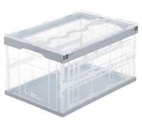 2 cajas de transporte profesionales, estables, para uso comercial, fabricadas con plástico de alta calidad, de gran durabilidad, con capacidad de 60 litros. Cajas plegables, dimensiones (alto x ancho