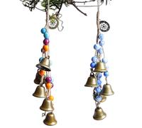2 campanas de bruja para jardín, carillón de viento colgante para jardín, carillones de viento con sonido claro, carillones de viento de metal para exteriores, campanas de bruja colgantes para porche