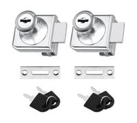 2 cerraduras de cristal para gabinete, cerraduras de puerta de vidrio individuales con llaves para 5-8 mm