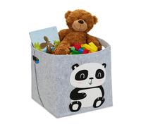 2 cestas almacenaje infantil Caja fieltro Organizador juguetes panda Cesta bebé