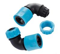 2 conectores rápidos de codo, adaptador de manguera de jardín de 90 grados, adaptador de ángulo de acoplamiento rápido de manguera de 12 a 13 mm, para grifo de manguera al aire libre, riego de jardín