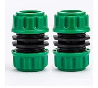2 conectores rápidos de manguera para tubería de 20 mm de diámetro, adaptador de agua de jardín de plástico con diseño a prueba de fugas para granja y campamento (verde)