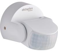 2 detectores de movimiento Octaplex para exteriores, giratorios, con grado de protección IP65, sensor infrarrojo de 180°, 2 sensores, protección contra falsas alarmas por objetos pequeños, color blanc
