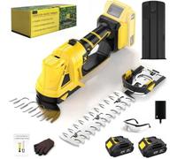 2 en 1 Cortasetos Bateria y Arreglasetos, 2X 2,0 Ah Baterías y Cargador | 18,000 RPM, Motor Brushless 400W, Hoja Cortasetos (23 cm) y Hoja Tijera (13 cm), para Esculpir y Mantener el Jardín