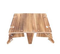 2 en 1 de la Mesa de Picnic Plegable de Madera Al Aire Libre con el Tenedor de la Copa de Vino para Las Comidas Campestres Familiares (Gris carbón)