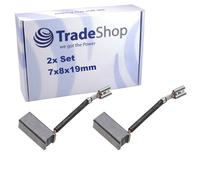 2 escobillas de carbón para motor, 7 x 8 x 19 mm, compatibles con martillo perforador Bosch como GBH 36, sustituye a 1.617.014.142