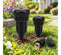 2 escondidores de llaves de rociador, caja de almacenamiento de llaves para | 1 grande + 1 pequeño, de plástico, diseño estilo aspersor, almacenamiento compacto para llaves de repuesto en zonas de jardín