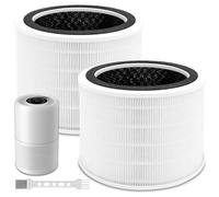2 filtros Core 200S de repuesto, filtro de repuesto para purificador de aire Levoit Core 200S 3 en 1 H13 HEPA de repuesto de carbón activo, limpia hasta un 99,98% de polvo, polen, alérgenos para
