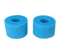 2 filtros de espuma de repuesto para spa S1 para jacuzzis VI, cartucho de esponja lavable, reutilizable, inserto de filtración de piscina, azul