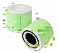 2 Filtros de Repuesto Compatible con Levoit Core 300 y Core 300S, HEPA | 3 en 1, Compatible con código core 300-RF, para purificador de aire, filtración eficiente, prefiltro, carbón activo