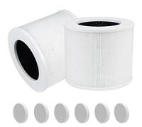 2 Filtros de Repuesto Compatibles con LEVOIT Core Mini Purificador de Aire | Filtro de Repuesto 3 en 1 Core Mini, Filtro de Carbón Activado de Alta Eficiencia, 6 Almohadillas Aromáticas