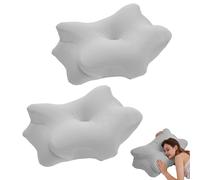2 fundas de almohada cervical - 80% poliéster/20% elastano, funda de almohada de mariposa con cremallera, transpirable y agradable al tacto, lavable, para tela de la suerte, Derila, almohada Ergo