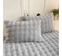2 Fundas de Almohada de Felpa Suave, 48x74cm, Cálidas para Invierno, Gruesas, de Lana de Conejo, Decorativas wuhuizi 2 pillowcase48x74cm