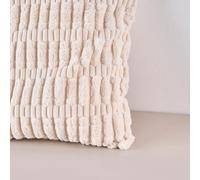 2 fundas de almohada decorativas, textura de pana, color crema