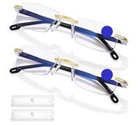 2 gafas azules autoajustables, gafas de doble enfoque, lectura con zoom inteligente, cristal antipresbicia azul, aspecto lejano y cercano para hombres y mujeres