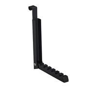 2 ganchos plegables para colgar en la puerta, para 6 perchas, metal y madera, ganchos para puertas de 2 cm, color negro