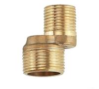 2 grifos de ducha de latón con pie curvado, adaptador G1/2 a G3/4 con sello de goma, accesorios de compensación ajustables de 140-160 mm para renovación y reparación de baño, 35 mm de longitud