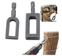 2 herramientas de alambre para taladro, torcido de tuerca de alambre, torcido de alambre de hierro multifuncional con vástago hexagonal de 6 mm, herramienta de bobinado y manga giratoria, taladro