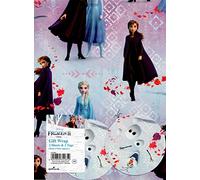 2 hojas de papel de Disney Frozen 25530807 Hallmark, 2 hojas, 2 etiquetas
