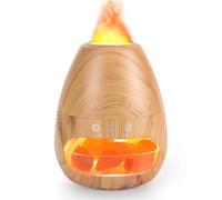 2-in-1 Humidificador Aceites Esenciales & Lámpara de Sal del Himalaya Natural, GuKKK 200ml Difusor Aceites Esenciales, Humidificador Silencioso, Lámpara de Sal del Himalaya para SPA Oficina Dormitorio