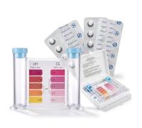 2 In 1 Medidor De Cloro y PH Piscina,Pastillas Medidor Cloro y PH Piscinas | Kit para Test De Agua De Piscina,20x Phenol Red + 20x Dpd1,Tester De Piscina Dos Tubos,para Piscina,Jacuzzi,Acuario