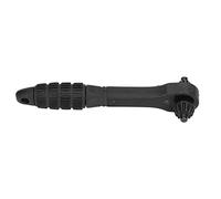 2 in 1 Ratchet Wrench for Electric Drill, Black Carbon Steel Multifunctional Quick Drill Chuck Wrench with Dual Interface, Forward Reverse Ratchet Switch for Universal Power Tools
