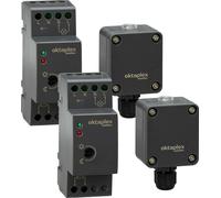2 interruptores crepusculares Octaplex para carril DIN, 230V, con sensor de luz externo, grado de protección IP65, color antracita