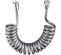 2 juegos de manguera de ducha retráctil con resorte de 2/3/5M, espiral de gran flujo Flexible para Duchas de Mano(Grey,200cm)