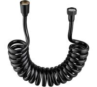 2 juegos de manguera retráctil Flexible de resorte for cabezal de ducha, tubo de bidé, plomería, espiral de baño para Duchas de Mano(Black,5M)