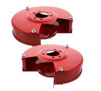 2 Juegos Protector para Amoladora de Banco 150mm Rojo Orificio de | Escudo Metálico Antirreflejo, Agujeros Estándar Pretaladrados, Instalación Sencilla, para Taller y Equipos de 6 Pulgadas