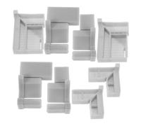 2 Juegos Soporte de Esquina de Plástico ABS para Muebles, Gabinete | Conector Interior Oculto, Superficie Lisa y Retirada Sencilla, Diseño Versátil para Cocina y Armarios